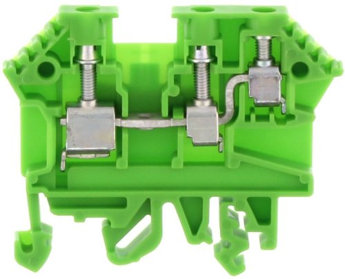 Клема RK 2,5-4 ZR, 3 контакти, гвинт, DIN-р. 32/35 мм, зелена, Conta-Clip cc1210.1