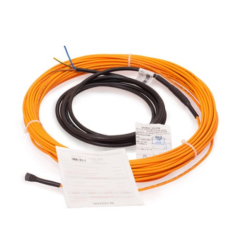 Нагрівальний кабель WOKS-10 тонкий двожильний (у комплекті), 2080 Вт