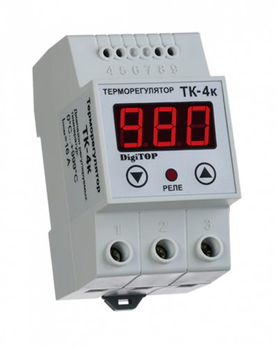 Терморегулятор DIN 1-канальний без датчика TXA DigiTop ТК-4к 0...+999, крок: 1,0