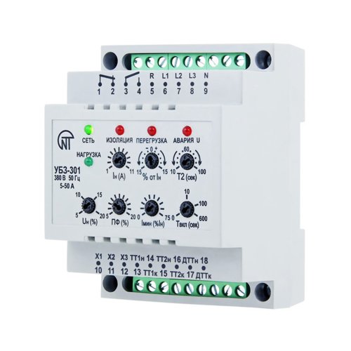 Универсальный блок защиты электродвгателей УБЗ-301 (5 - 50 А), Novatek Electro