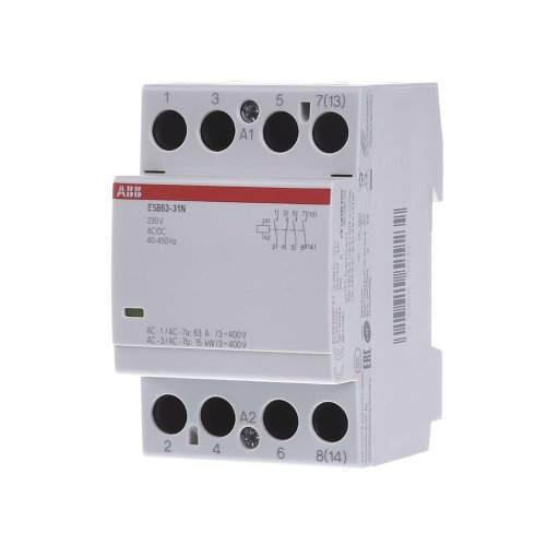 Контактор ESB63-31N-06, 63А, 4Р, 3НВ+1НЗ, 230V АC/DC, Abb 1SAE351111R0631