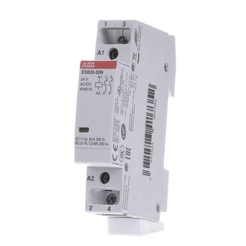 Контактор ESB20-20N-01, 20А, 2НО,24V АС/DC, Abb 1SBE121111R0120