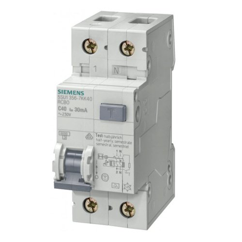 Диф. автомат SIEMENS тип AC, 30MA 1+N-P C16 6KA, 5SU1356-1KK16