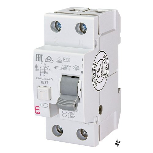 Дифференциальное реле (УЗО) 2р EFI-P2R 40/0,5 тип A (10kA) (RESET), 2061492
