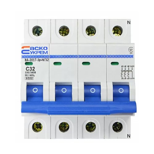Автоматичний вимикач ВА-2017/C 3р+N 32А АСКО, A001017001025