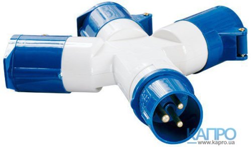 Адаптер трехлучевой 250V IP44 ИЭК 3п 16А TS1013 PAS31-016-3