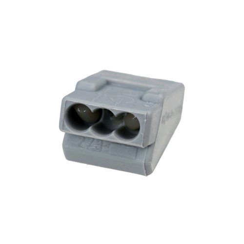 Клемма соединит.для коробок с пастой Wago 273-503 для 3 проводов 1,5-4 кв.мм сер