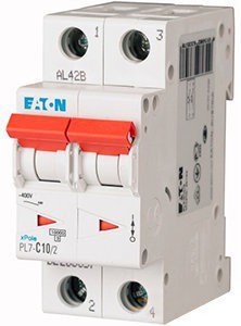 Выключатель автоматический 2-п Eaton 10kA PL7-D10/2 10A 263369