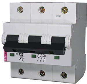 Выключатель автоматический 3-п ETI 15kA Etimat 10 AC C 125А (15 kA) 2135733