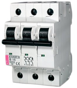 Выключатель автоматический 3-п ETI 10kA Etimat AC D 10А 2155714