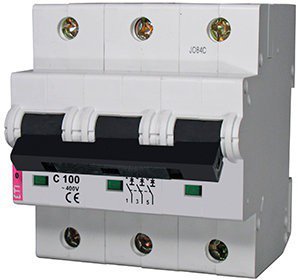Выключатель автоматический 3-п ETI 15kA Etimat 10 AC D 100А (15 kA) 2155732