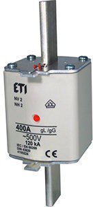 Предохранитель 120kA 500V gl/gG ETI NH2/gG Kombi 400А 4185224