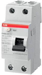 Диф.реле 2-п Abb FH202 AC-25/0,3А 2CSF202003R3250