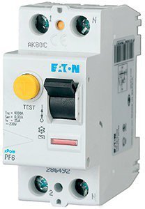 Диф.реле 2-п 6kA AC Eaton PF6/2 63/0,1А 286501