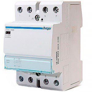 Контактор DIN 230V 3мод.Hager ESC464 63A 4нз