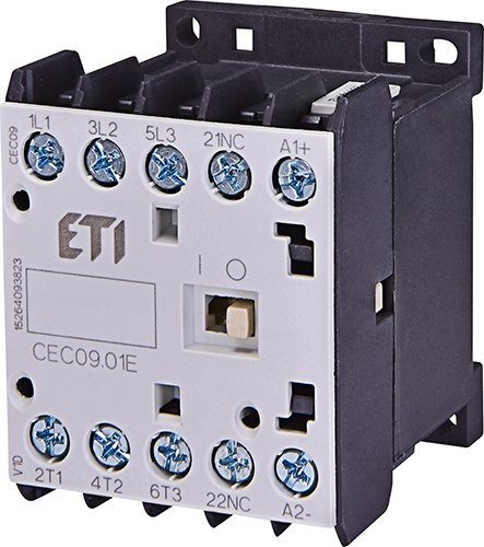 Миниконтактор 3-п 230V ETI AC CEC 09.01 (9А 4kW AC3) 3но 1нз 4641072