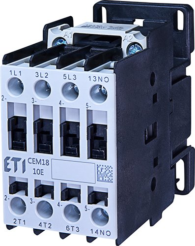 Контактор силовой 230V 3-п ETI AC CEM 18.10 (18А 7,5kW AC3) 4но 4644123