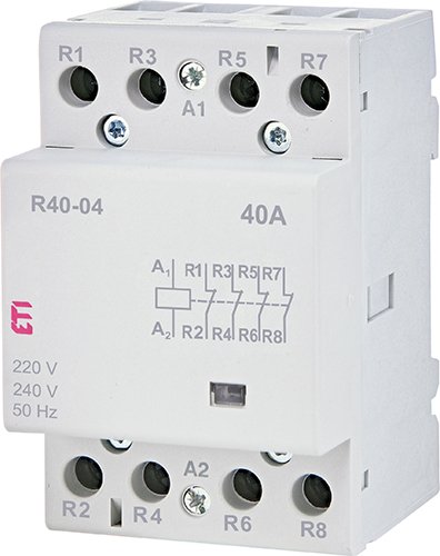 Контактор DIN 230V ETI AC 3мод R 40-04 4НЗ (2463440)