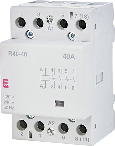 Контактор DIN 230V ETI AC 3мод R 40-40 4но 2463410