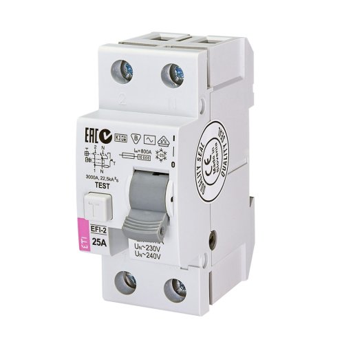 Диф.реле 2-п ETI 10kA A EFI-2 80/0,1A 2063525