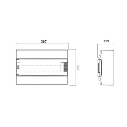 Щит накладний 18-мод. IP41 MISTRAL41W (650°), без дверей 18M
