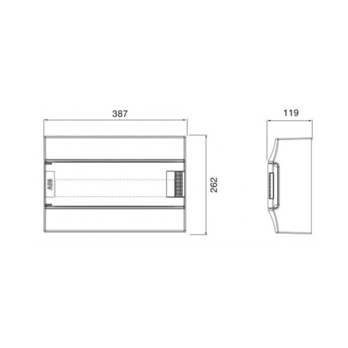 Щит накладной 18-мод. IP65 Mistral65 (650°), непрозрачная дверь, без клемм, 1SL1103A00