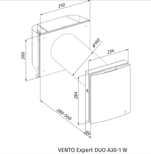 Рекуператор Blauberg Vento Expert DUO A30 -1 W Wi-Fi