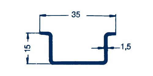 DIN-рейка перфорированная 35мм (35х1,5х15мм) Conta-Clip cc2095.0