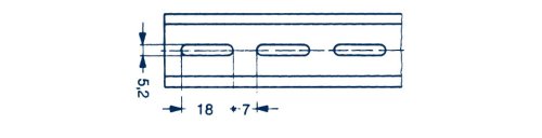 DIN-рейка перфорированная 35мм (35х1,5х15мм) Conta-Clip cc2095.0
