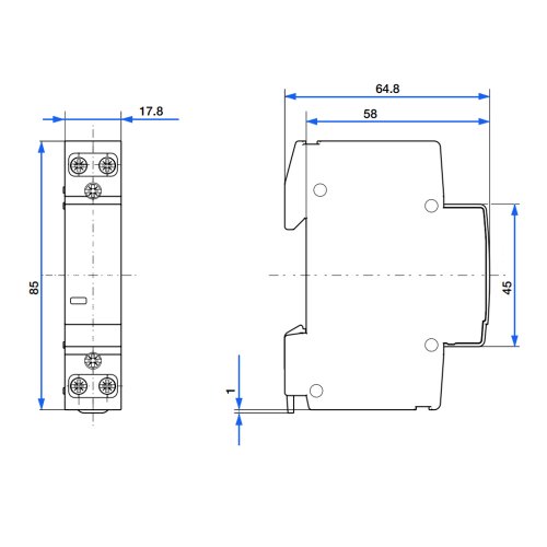 Контактор ESB16-20N-06, 16А, 2НО,230V АС/DC, Abb 1SBE111111R0620