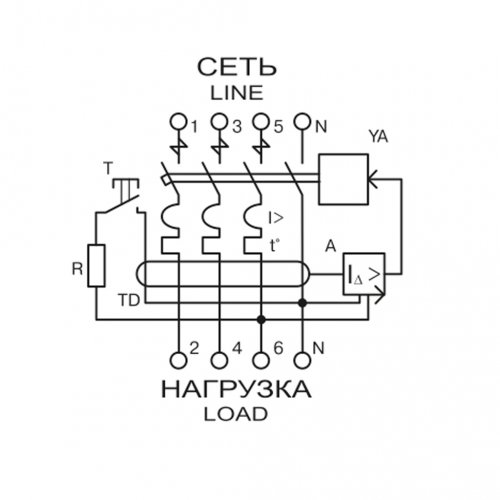 Автоматический выключатель дифференциального тока АВДТ34 C16 100мА ИЭК MAD22-6-016-C-100